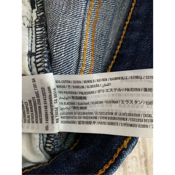 Abercrombie & Fitch Jean Shorts Mid Rise Denim Women’s Sz 6 - Picture 3 of 5